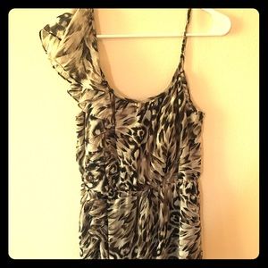 Ruffle shoulder dress